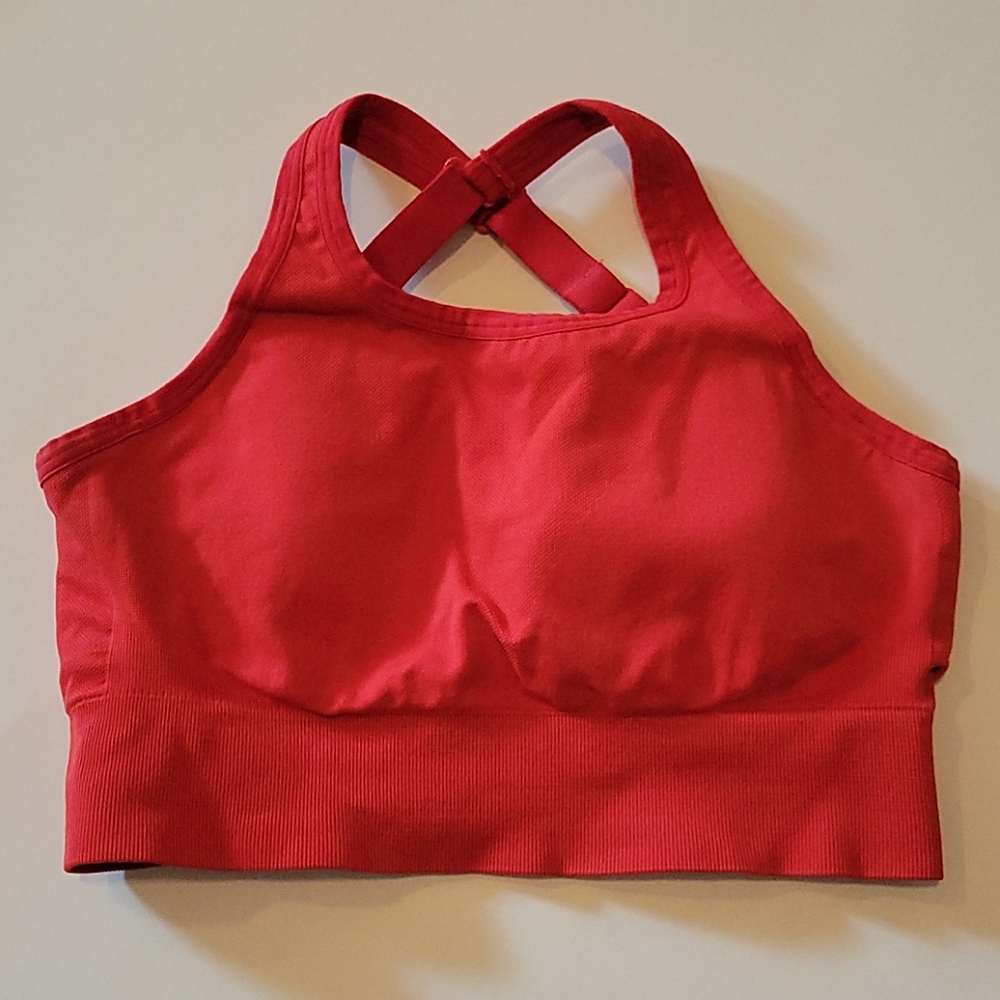 Zella red sport bra